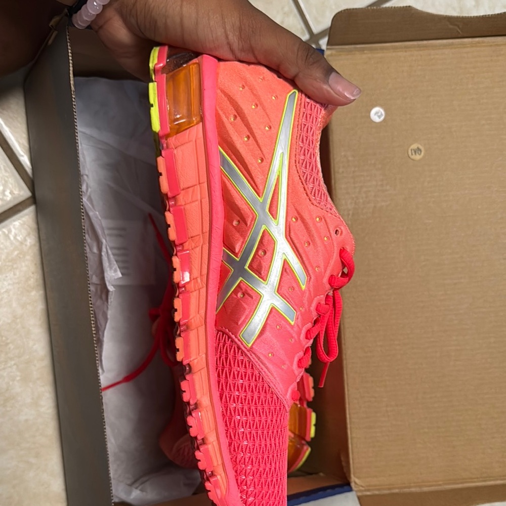 ASICS Bright Pink and Yellow Athletic Shoes